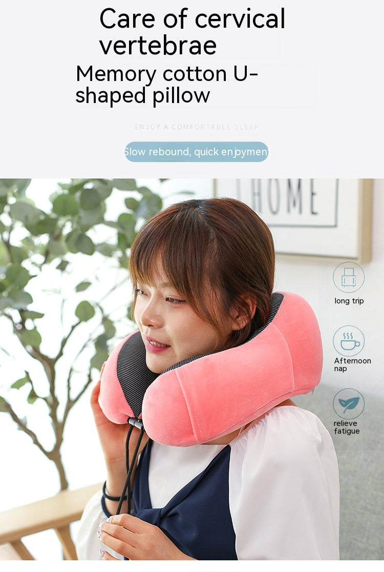 Memory Foam U-Shaped Neck Pillow for Travel,Office & Home Comfort