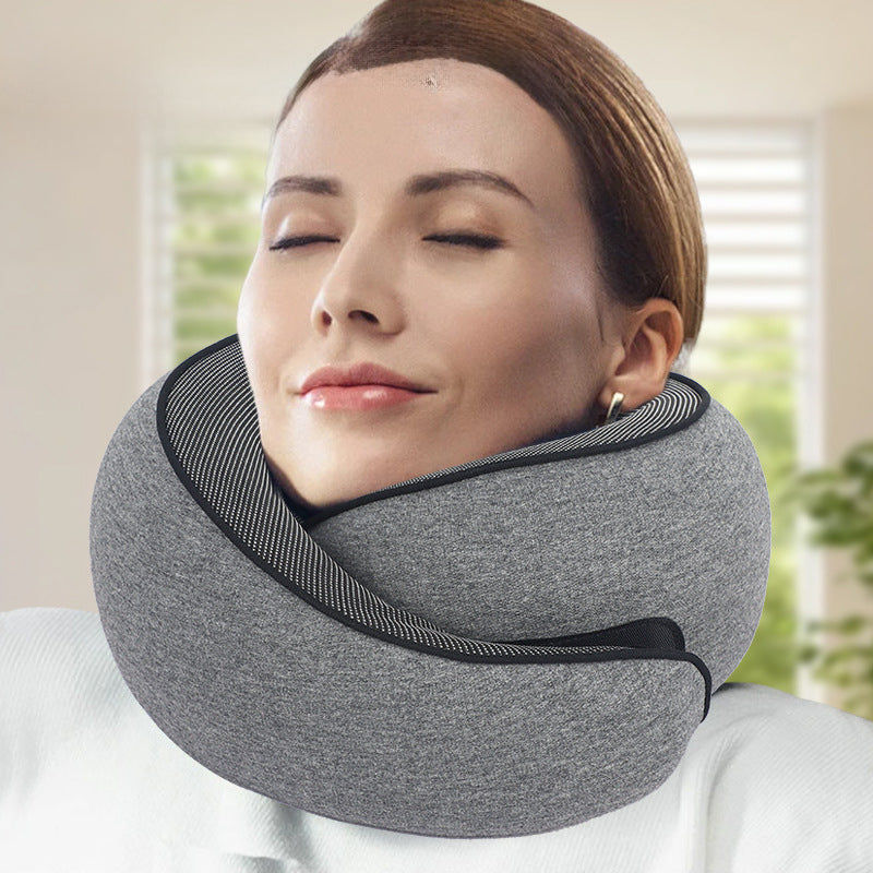 Memory Foam U-Shaped Travel Neck Pillow – Comfortable Support for Flights, Cars & Home