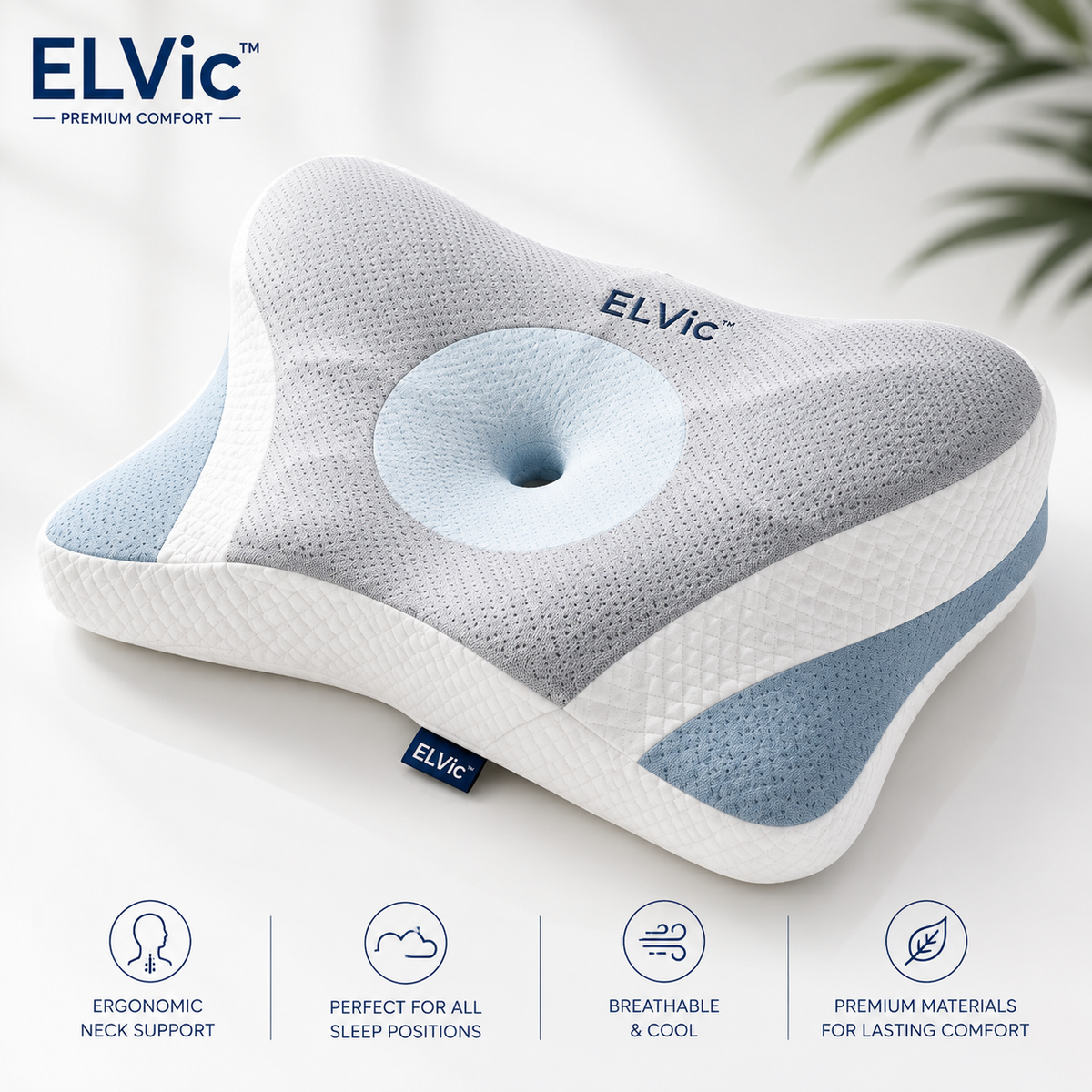 ELVic™ ErgoCloud Cervical Memory Foam Pillow