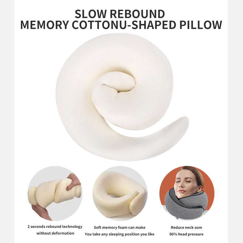 Memory Foam U-Shaped Travel Neck Pillow – Comfortable Support for Flights, Cars & Home