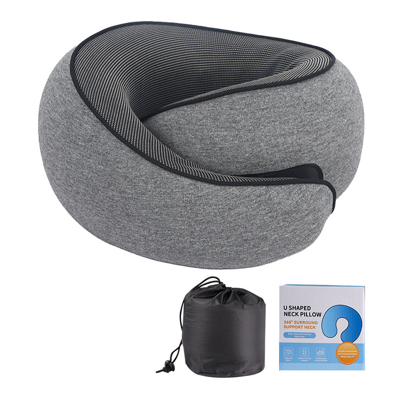 Memory Foam U-Shaped Travel Neck Pillow – Comfortable Support for Flights, Cars & Home