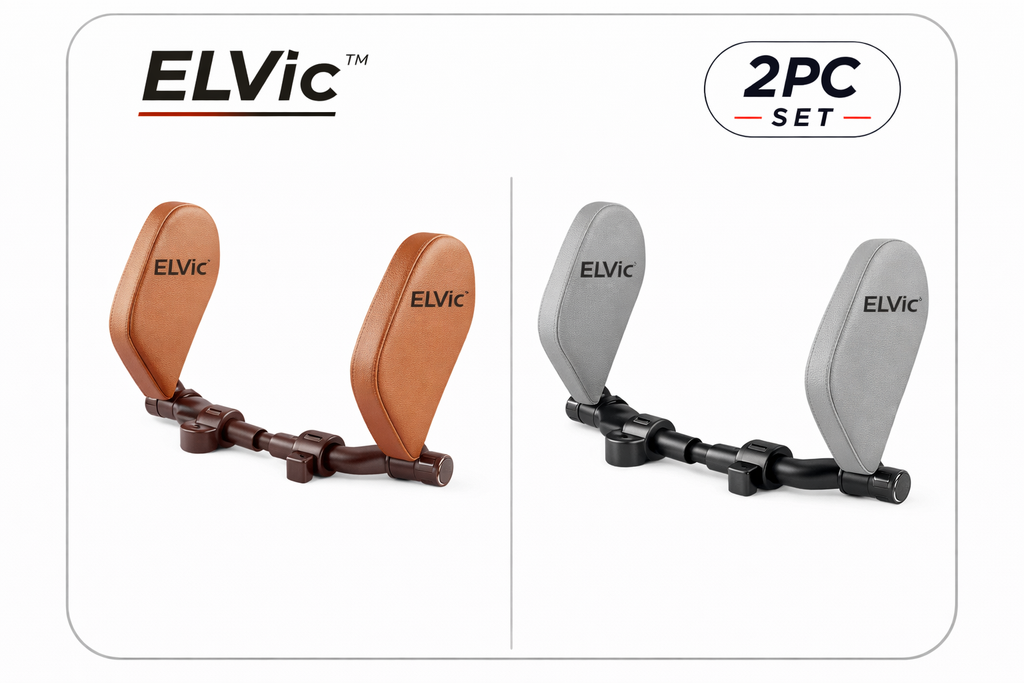 ELVic™ Adjustable Car Neck Support Pillow – Headrest for Driving & Travel Comfort