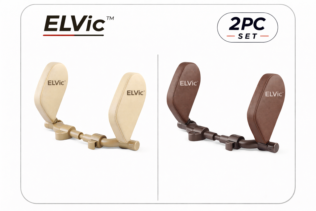 ELVic™ Adjustable Car Neck Support Pillow – Headrest for Driving & Travel Comfort