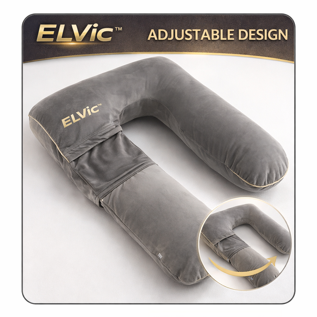 ELVic™ Full Body Support Pillow – Adjustable Maternity & Lumbar Comfort Cushion