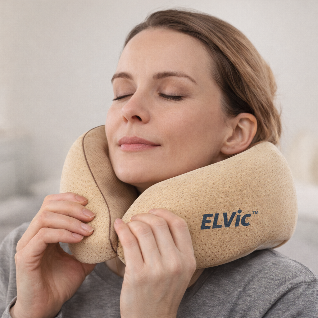 ELVic™ Memory Foam U-Shaped Travel Neck Pillow