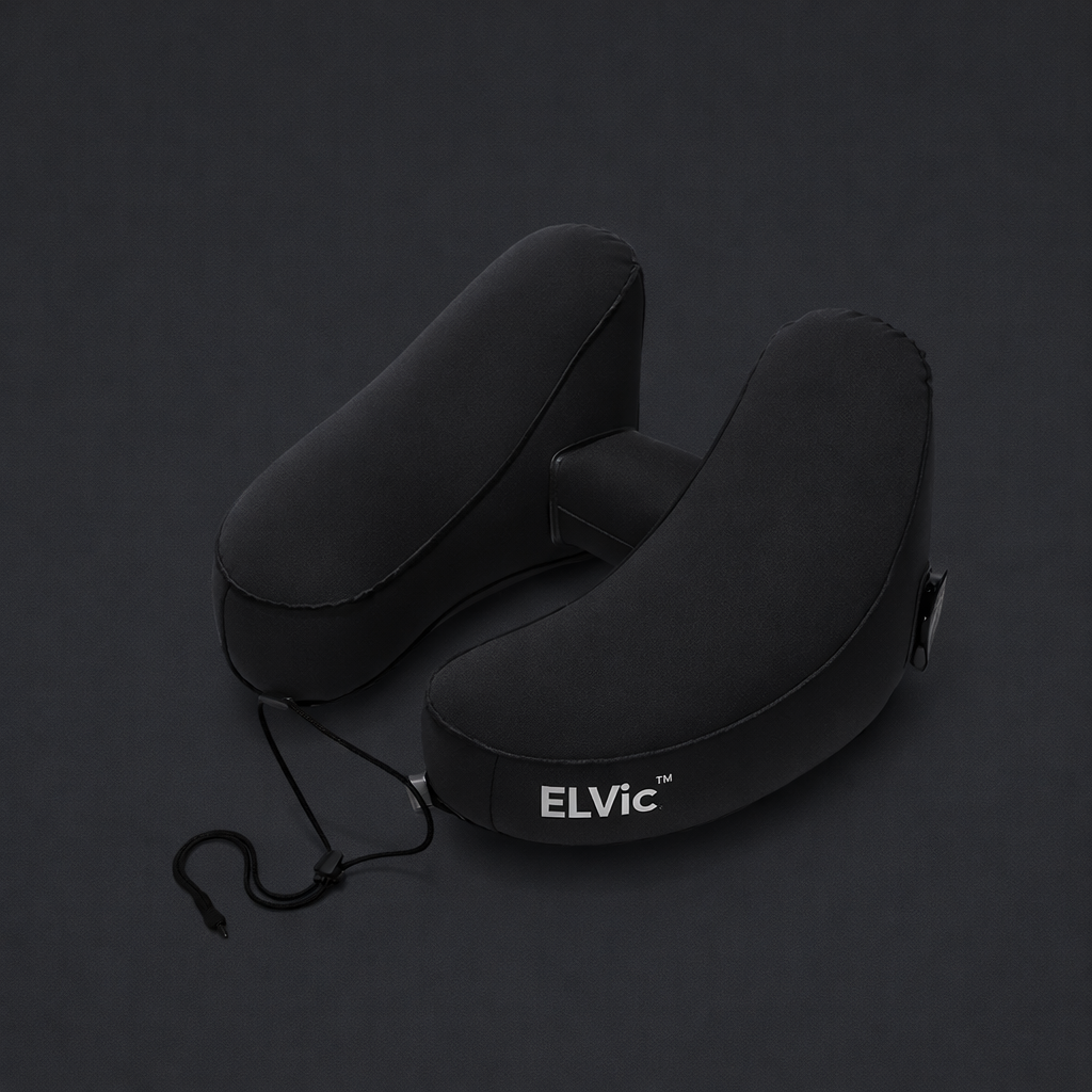 ELVic™ Travel Neck Pillow – Cute U-Shape Memory Foam Support for Airplane, Car & Office Comfort