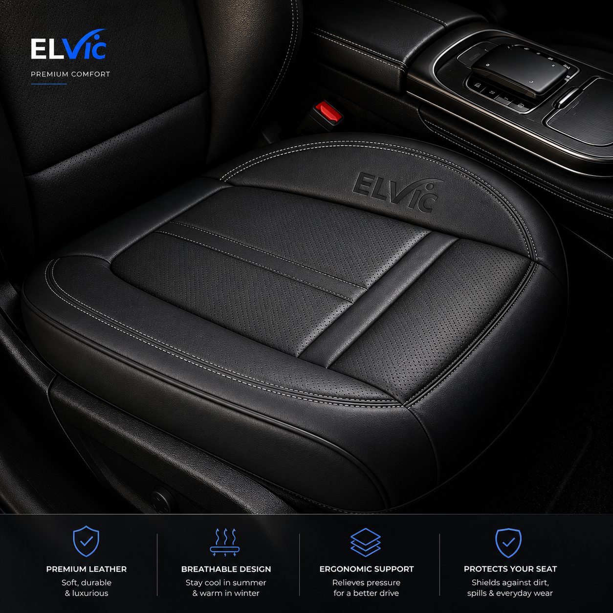 ELVic™ Premium All-Season Breathable Car Seat Cushion