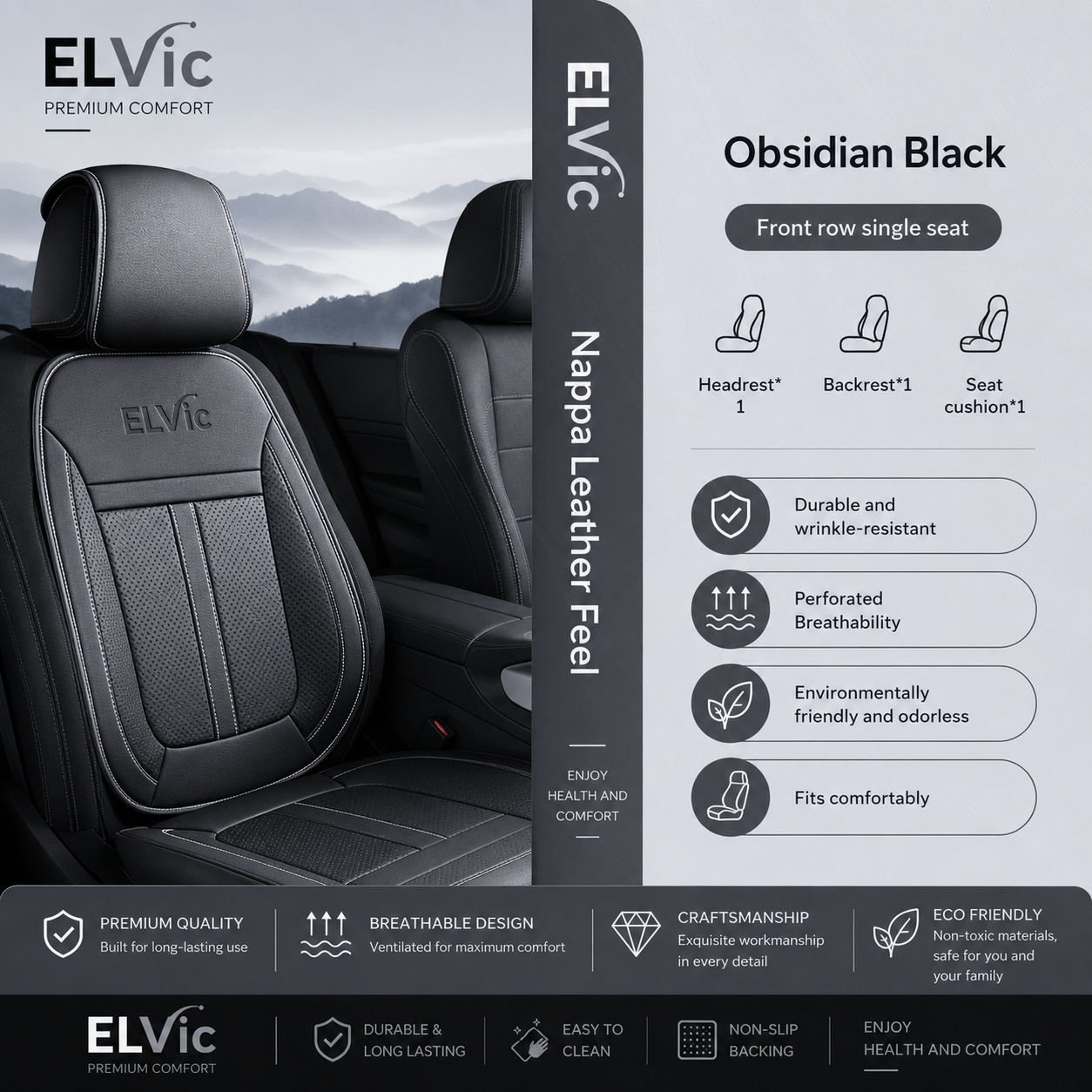 ELVic™ Premium All-Season Breathable Car Seat Cushion