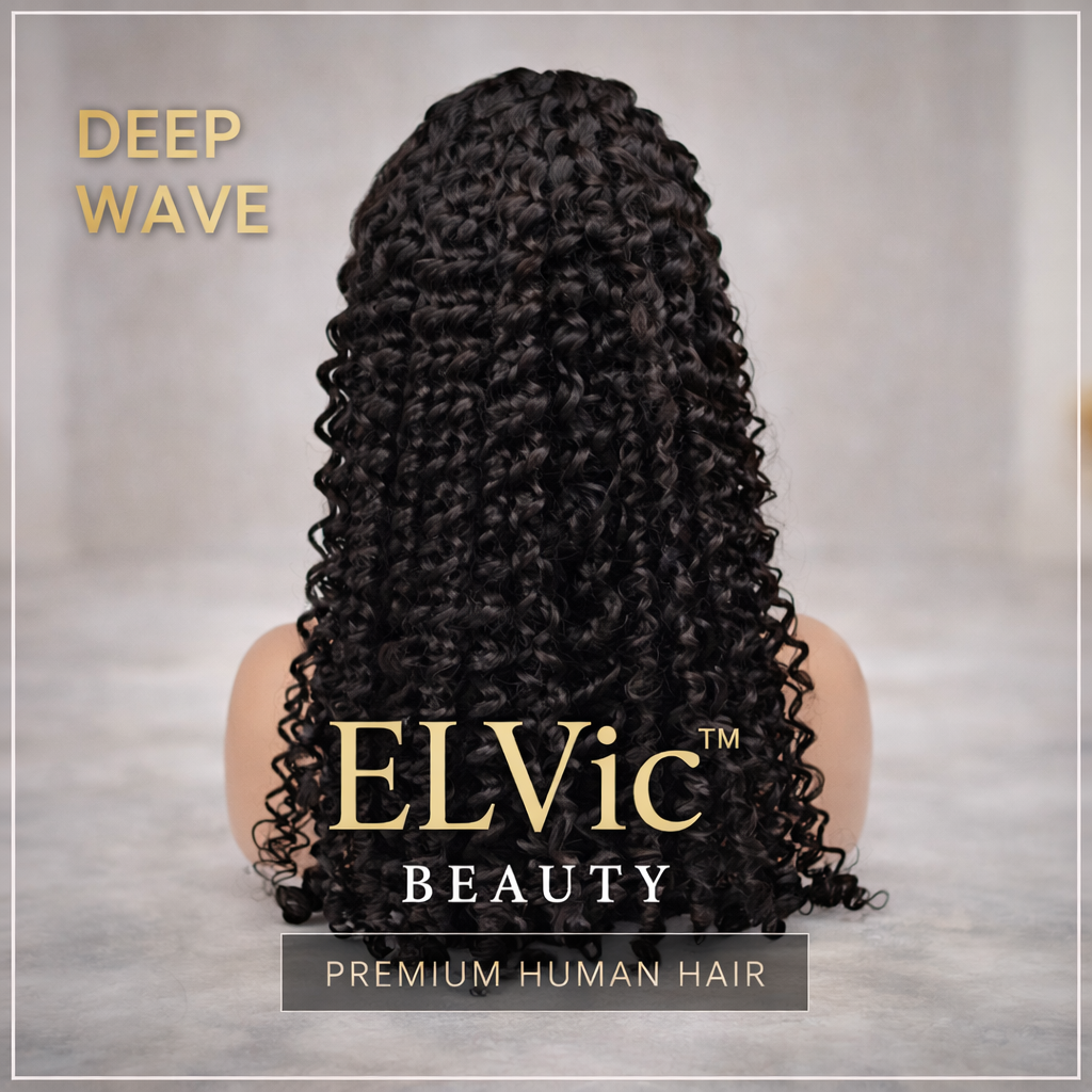 ELVic™ Brazilian Human Hair Bob Wig – Natural Black Glueless Lace Wig (Beginner Friendly)
