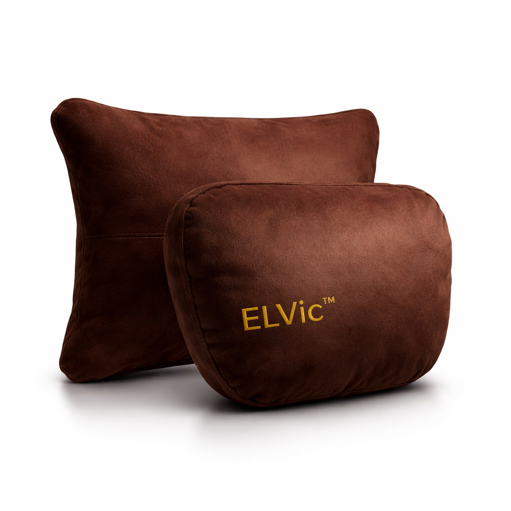 ELVic™ Premium Car Neck Support Pillow – Ergonomic Headrest Cushion for Comfortable Driving