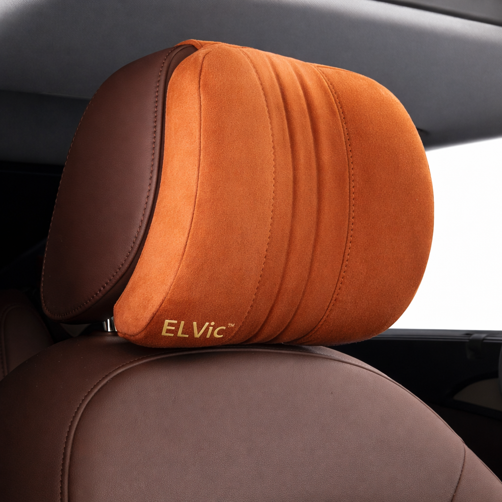 ELVic™ Car Comfort Pro Memory Foam Headrest Neck Pillow – Ergonomic Support for Pain-Free Driving