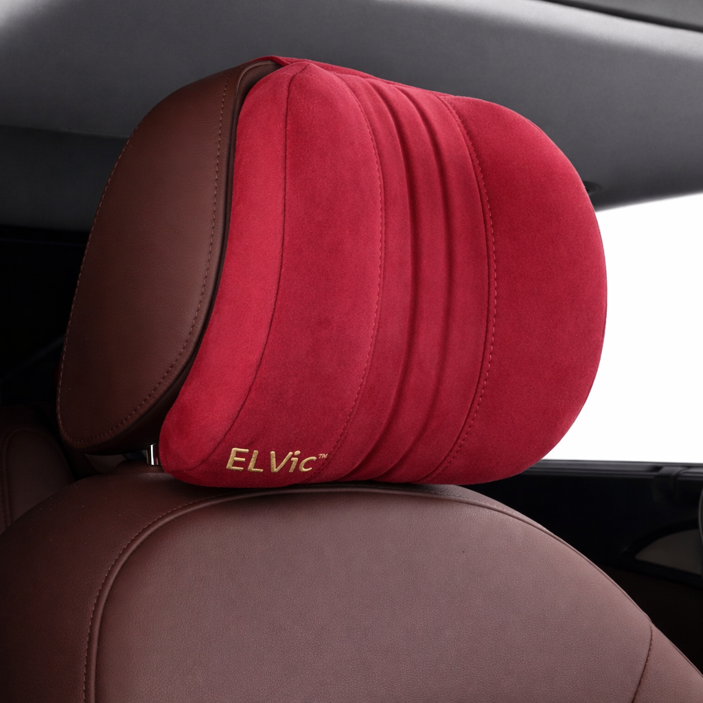 ELVic™ Car Comfort Pro Memory Foam Headrest Neck Pillow – Ergonomic Support for Pain-Free Driving