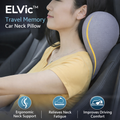 ELVic™ Travel Memory Foam Car Neck Pillow – Ergonomic Head & Neck Support for Driving Comfort