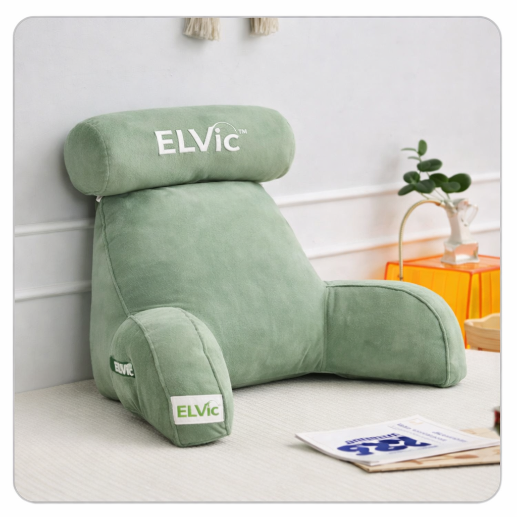 ELVic™ Large Backrest Pillow With Arm Support – Bed & Sofa Comfort