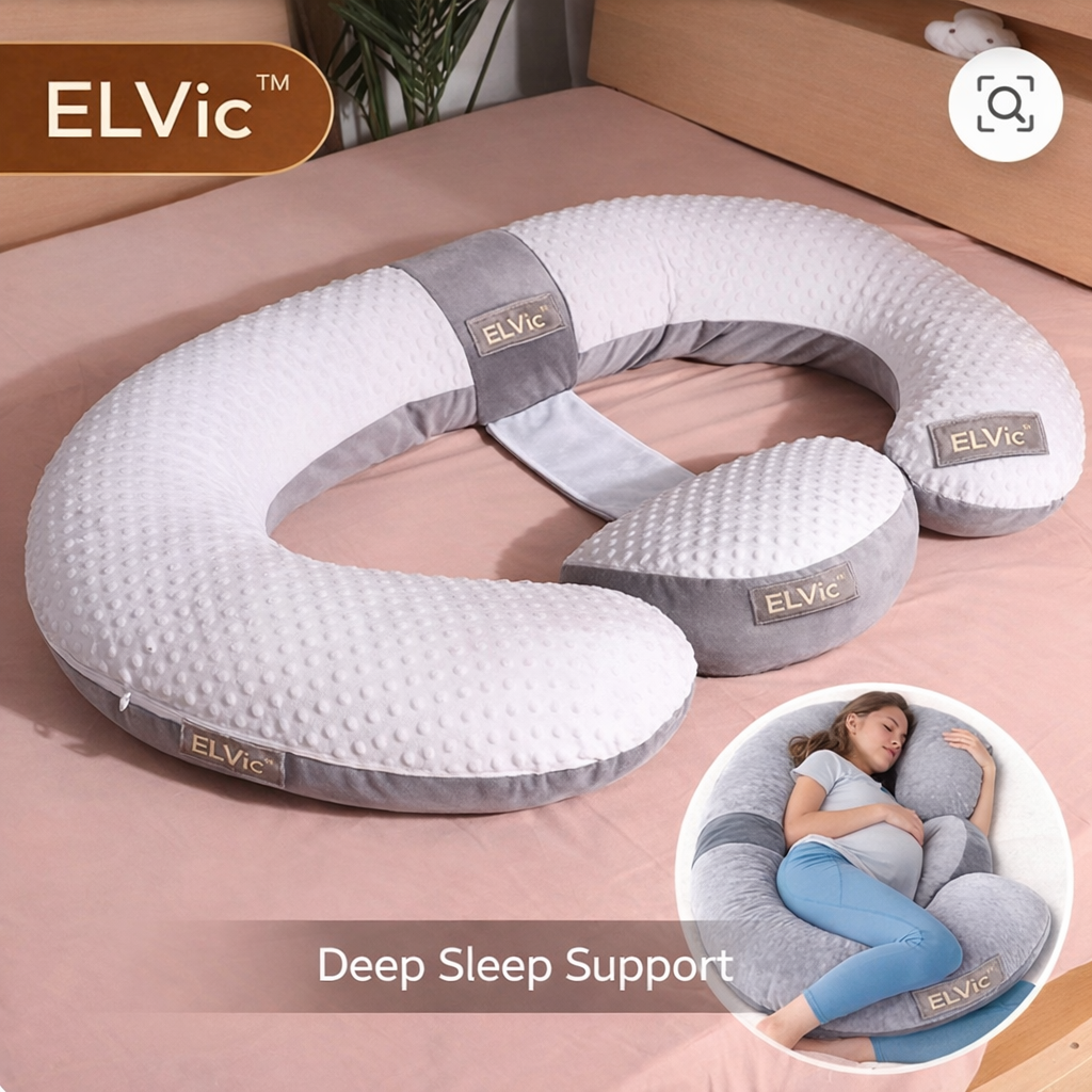 ELVic™ Full Body Support Pillow – Ergonomic Sleep Cushion for Back, Hip & Side Sleeper Comfort