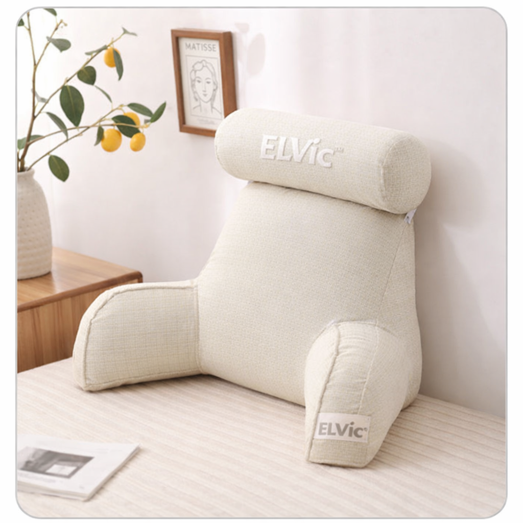 ELVic™ Large Backrest Pillow With Arm Support – Bed & Sofa Comfort