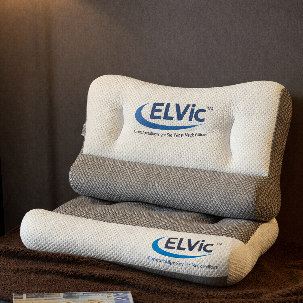 ELVic™ ComfortAlign Soy Fiber Neck Support Pillow – Ergonomic Cervical Support for Better Sleep