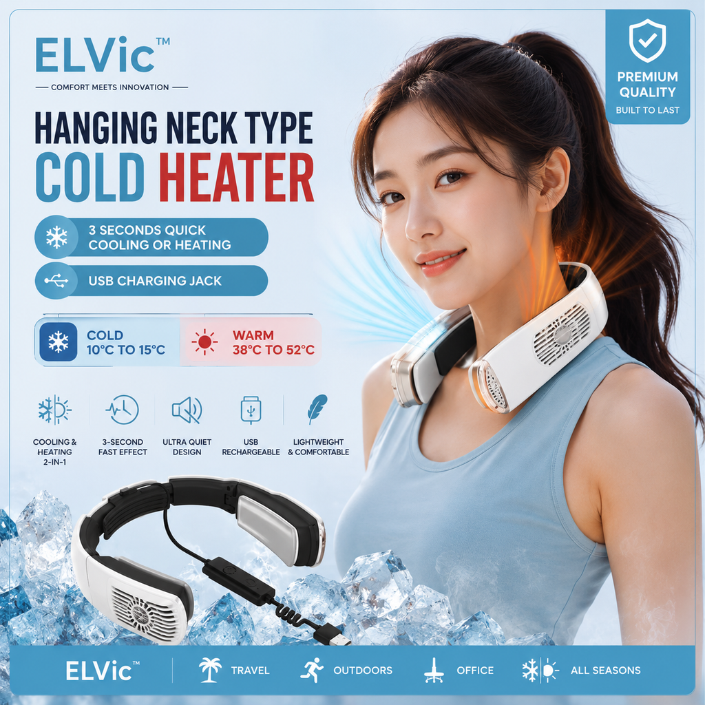 ELVic™ ThermoFlow Pro – Wearable Heating & Cooling Neck Air Conditioner