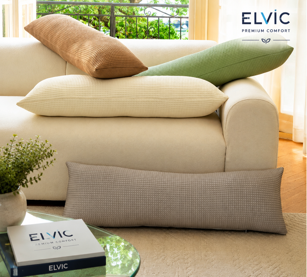 ELViC™ Premium Ice Silk Cooling Long Pillow | Soft Summer Comfort Cushion