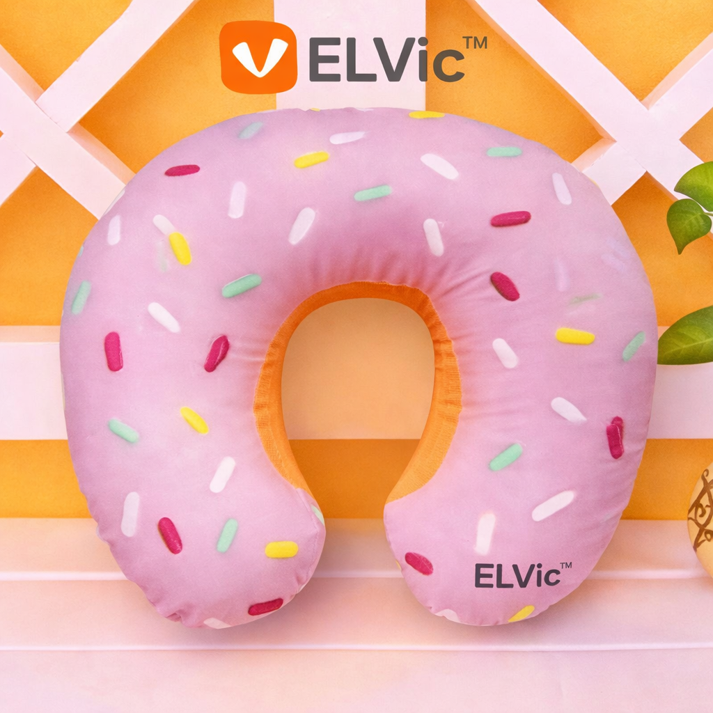 ELVic™ Travel Neck Pillow – Soft U-Shape Comfort for Flights, Cars & Relaxation