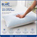 ELVic™ Cooling Shredded Memory Foam Pillow – Bamboo Fiber Adjustable Support
