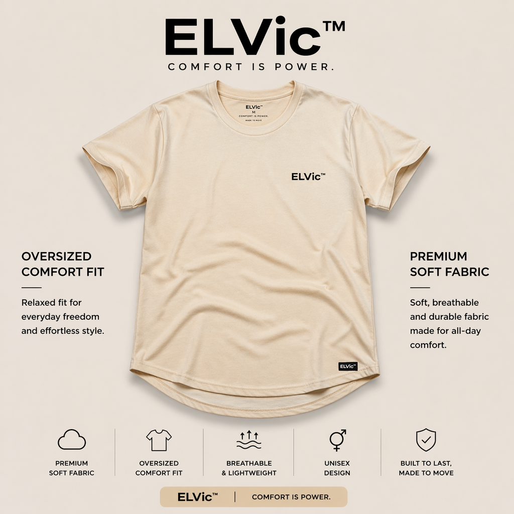 ELVic™ Oversized Premium T-Shirt – Comfort Streetwear Essential