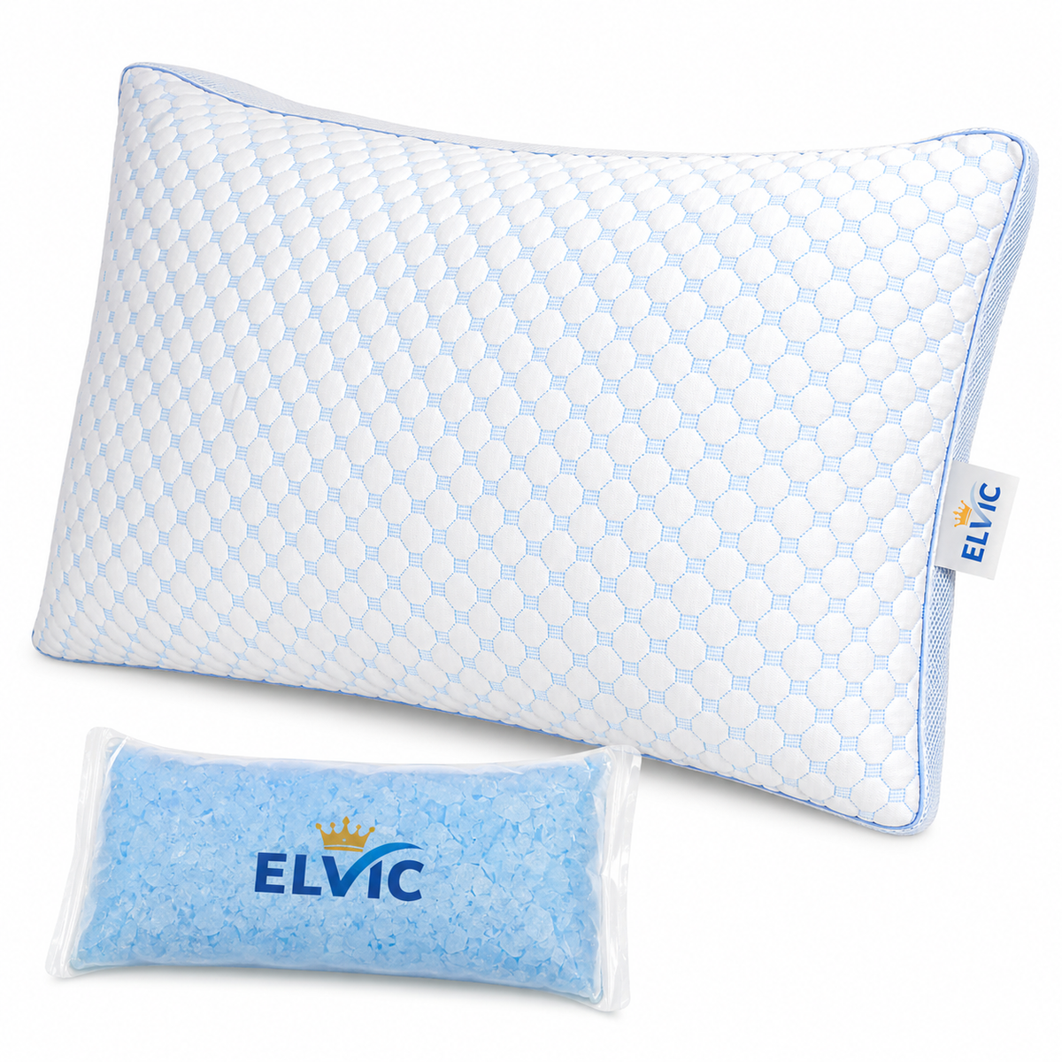 ELVic™ ArcticCloud Adjustable Cooling Memory Foam Pillow