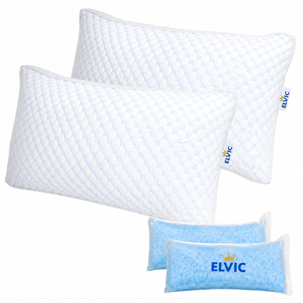 ELVic™ ArcticCloud Adjustable Cooling Memory Foam Pillow