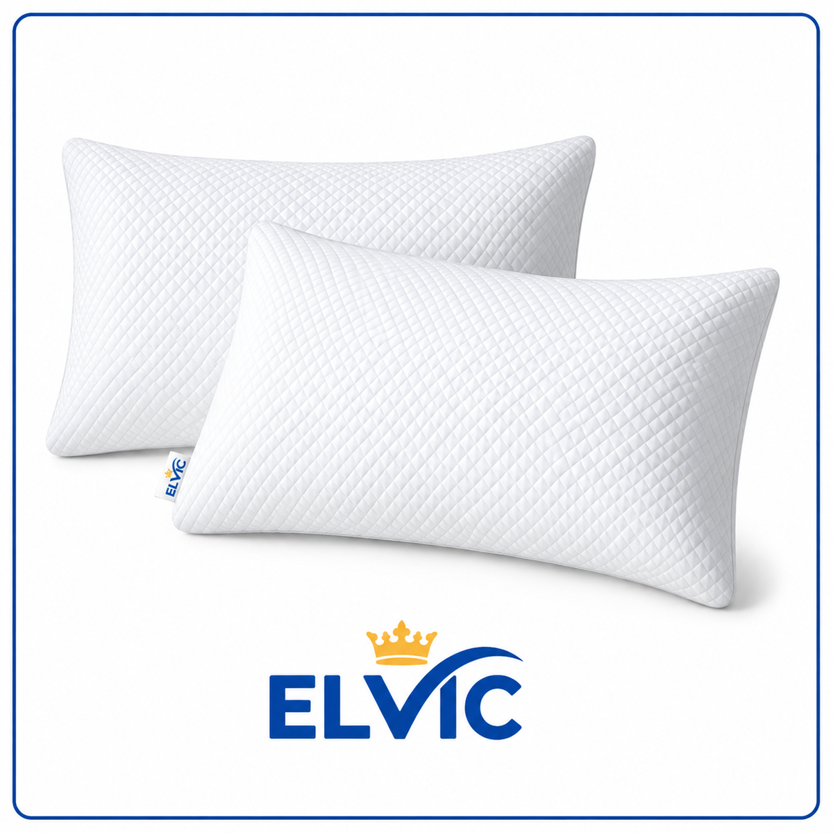 ELVic™ Cooling Shredded Memory Foam Pillow – Adjustable Ergonomic Support