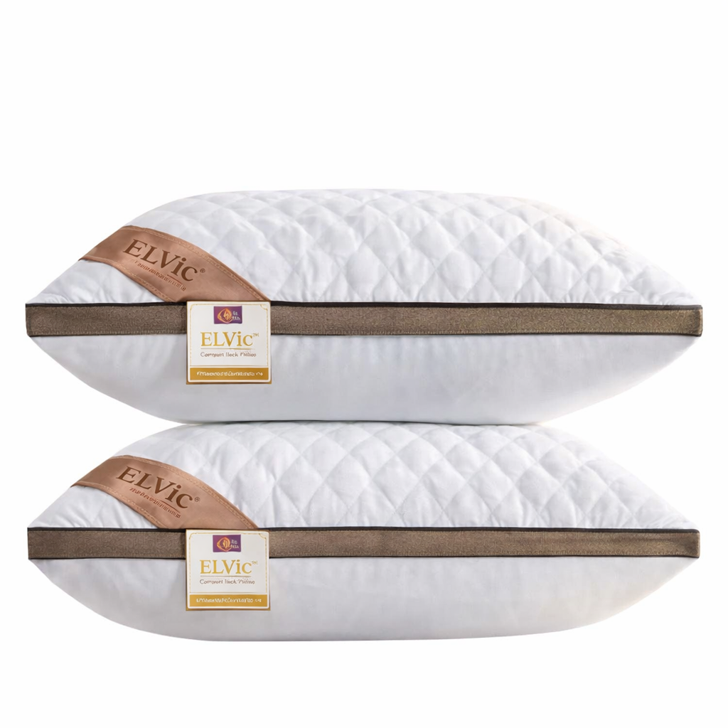 ELVic™ Velvet Comfort Cervical Neck Pillow – Hotel-Style Support for Deep Sleep