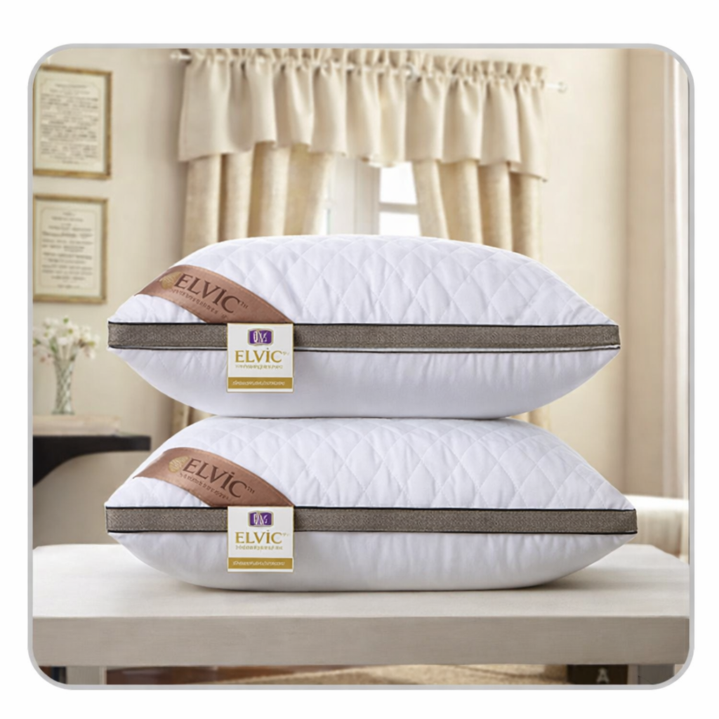 ELVic™ Velvet Comfort Cervical Neck Pillow – Hotel-Style Support for Deep Sleep