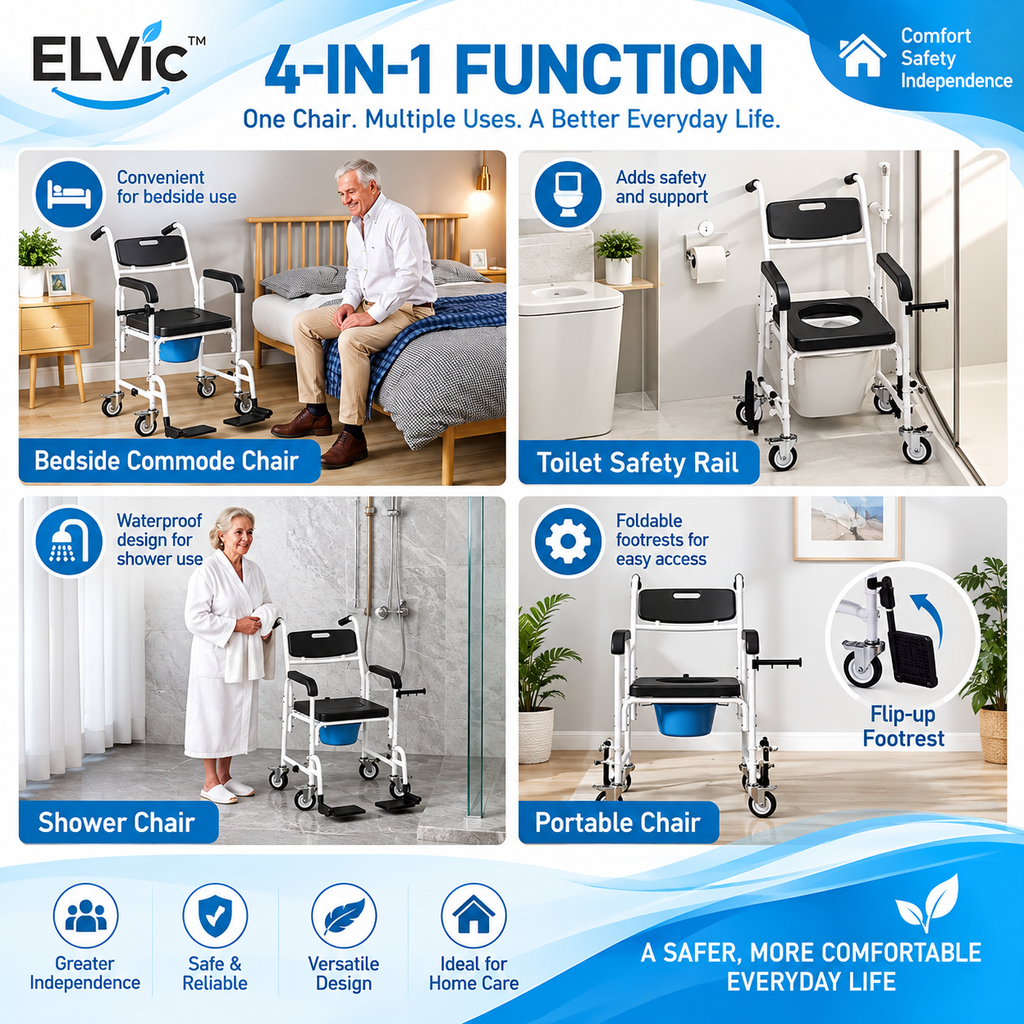 ELVic™ Accessibility Commode Wheelchair