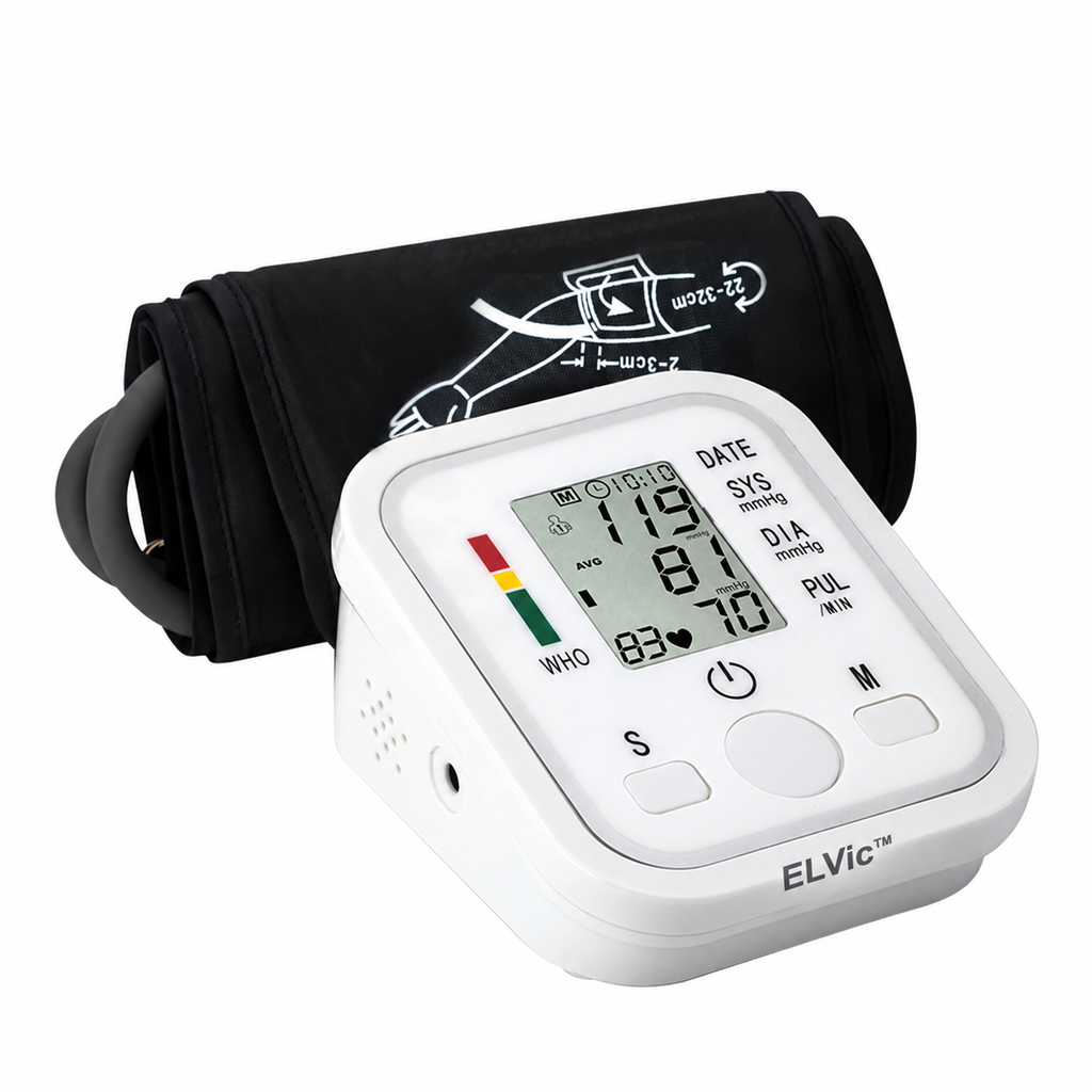 ELVic™ Automatic Upper-Arm Blood Pressure Monitor with Voice Guidance