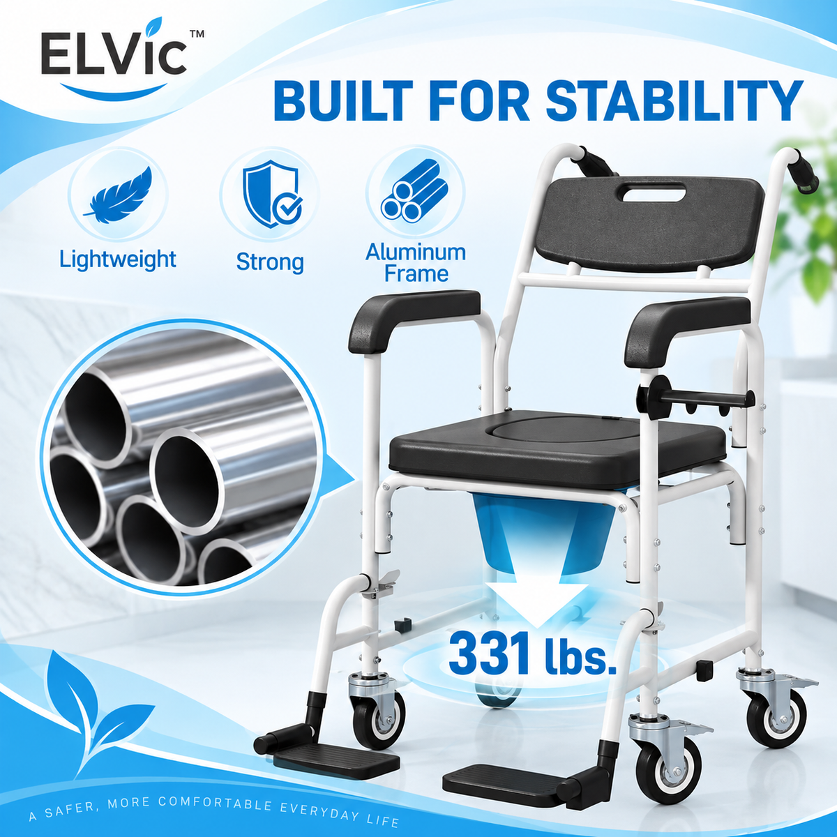ELVic™ Accessibility Commode Wheelchair
