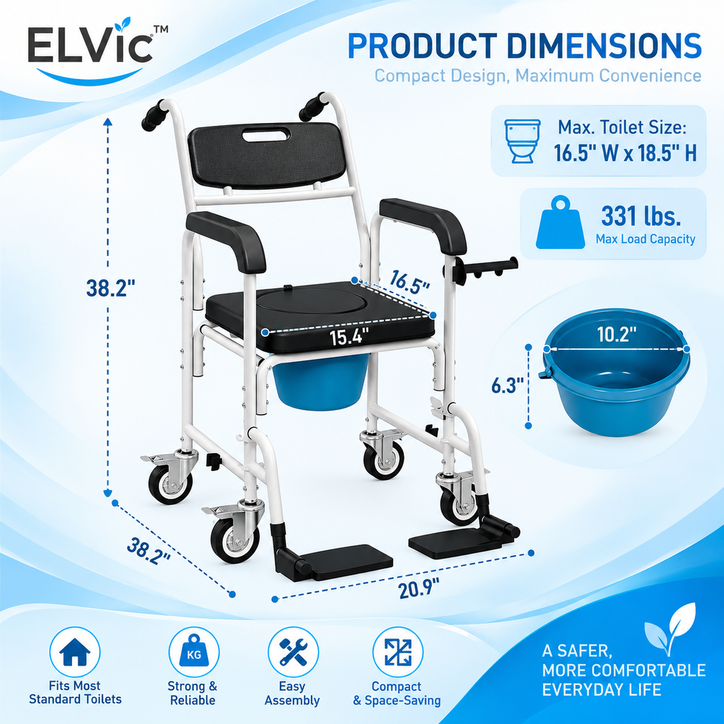 ELVic™ Accessibility Commode Wheelchair