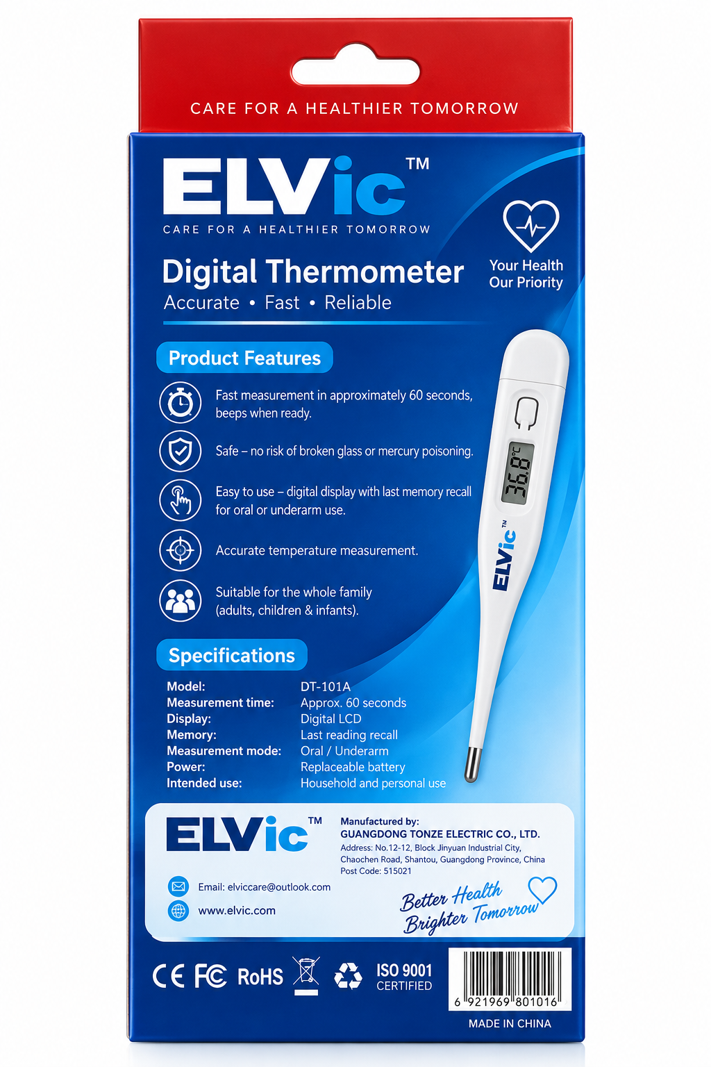 ELVic™ Digital Thermometer – Fast & Accurate Temperature Measurement