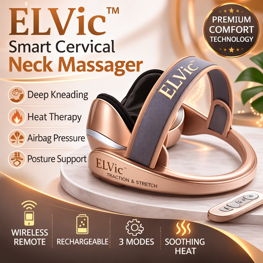 ELVic™ Smart Cervical Neck Massager – Heat & Air Traction Therapy