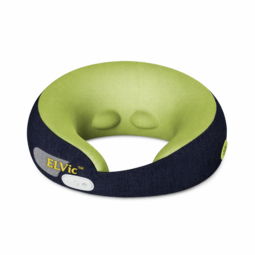 ELVic™ Smart U-Shape Neck Massage Pillow – Portable Travel & Car Relaxation Support