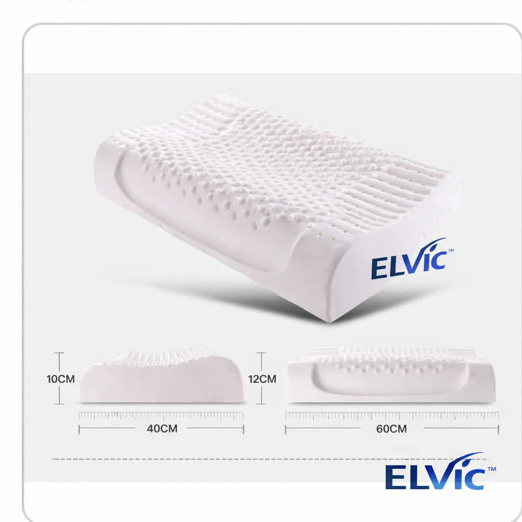 ELVic™ Natural Latex Ergonomic Neck Support Pillow for Better Sleep