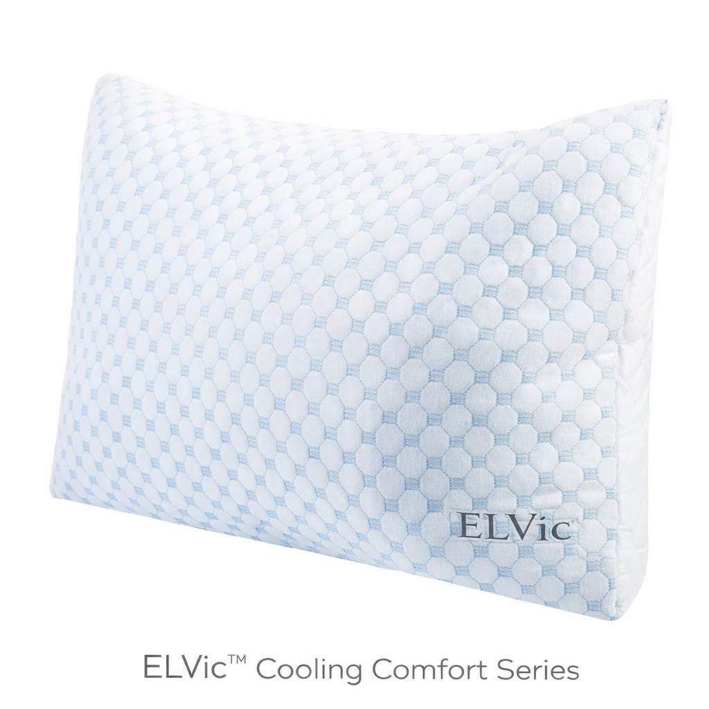 ELVic™ Cooling Comfort Pillow – Ventilated Memory Foam with Heat-Reducing Gel for Better Sleep