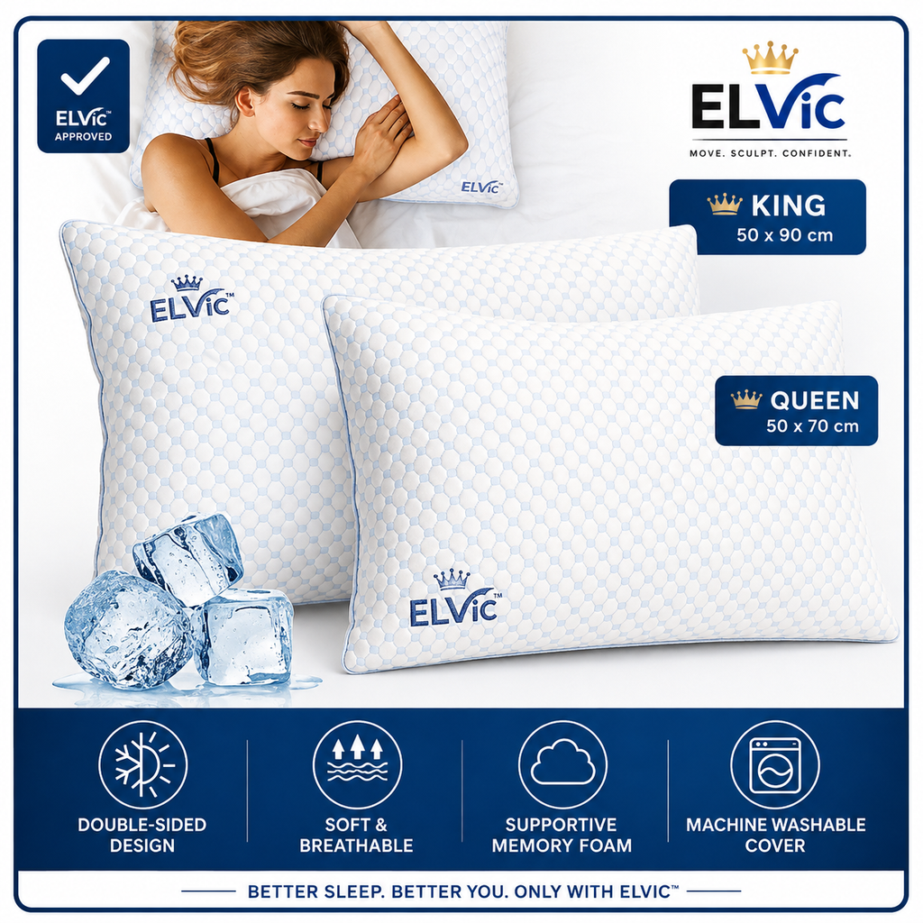 ELVic™ ArcticCloud Adjustable Cooling Memory Foam Pillow