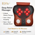 ELVic™ Shiatsu Lumbar Massage Pillow – Heated Neck, Back & Shoulder Relaxation Cushion