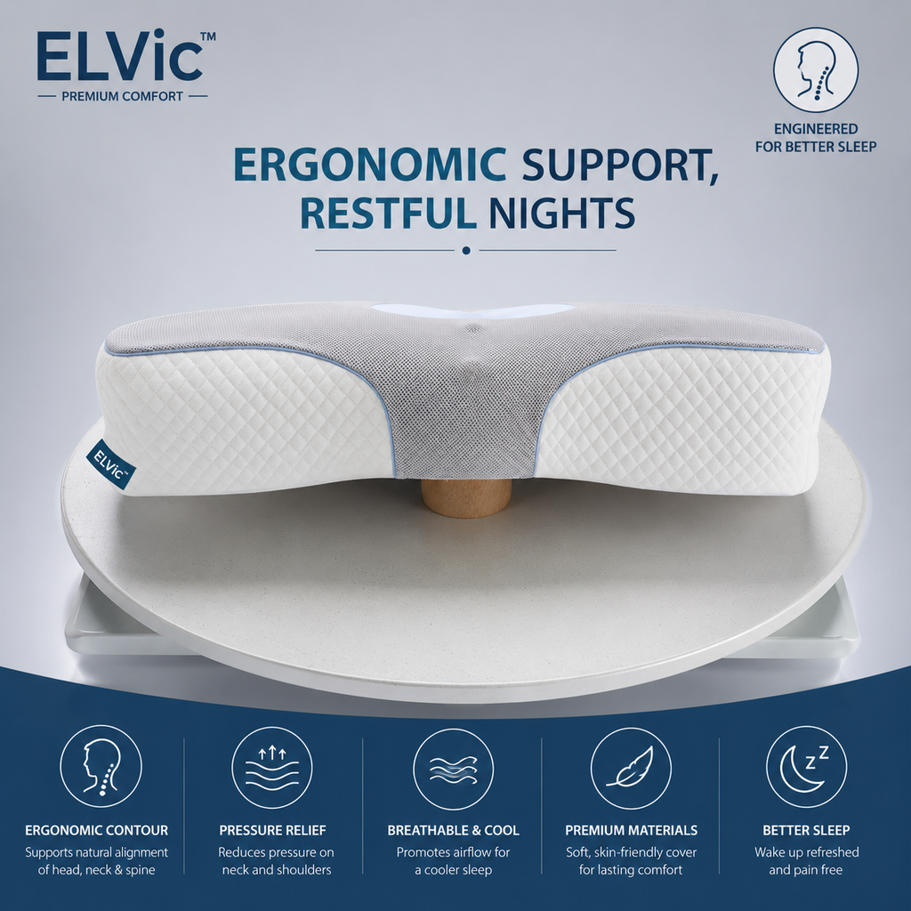 ELVic™ ErgoCloud Cervical Memory Foam Pillow