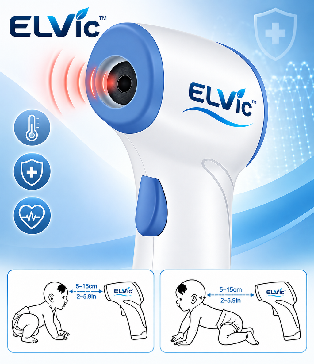 ELVic™ Medical Infrared Thermometer – Non-Contact Digital Forehead Thermometer