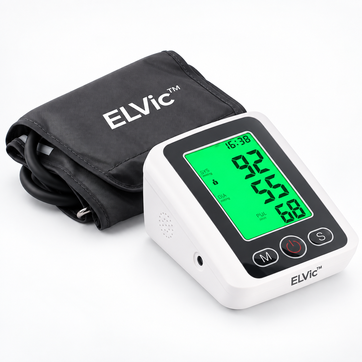 ELVic™ Digital Upper Arm Blood Pressure Monitor with Large Colour Display and Voice Function