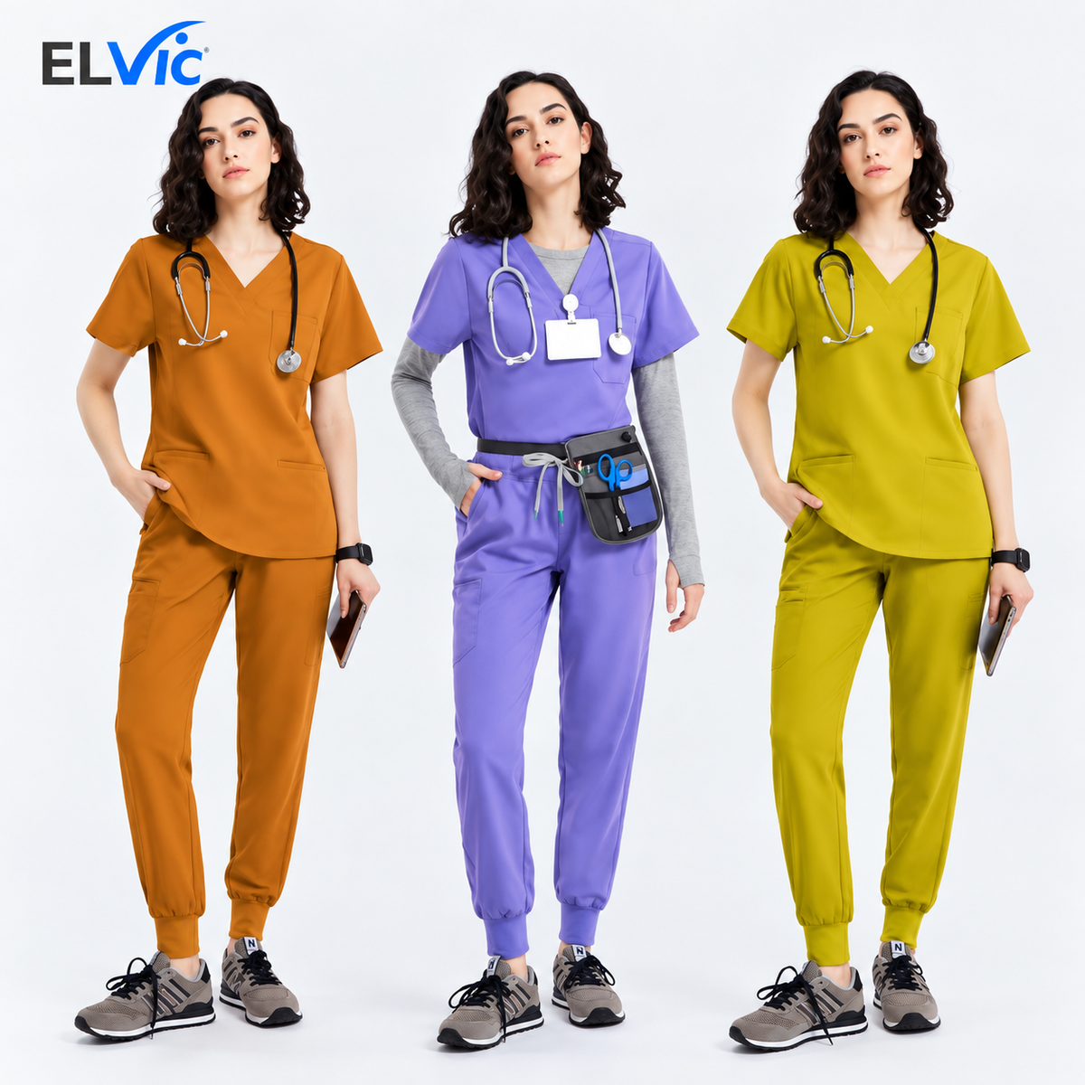 ELVic™ Women's Professional Medical Scrub Set