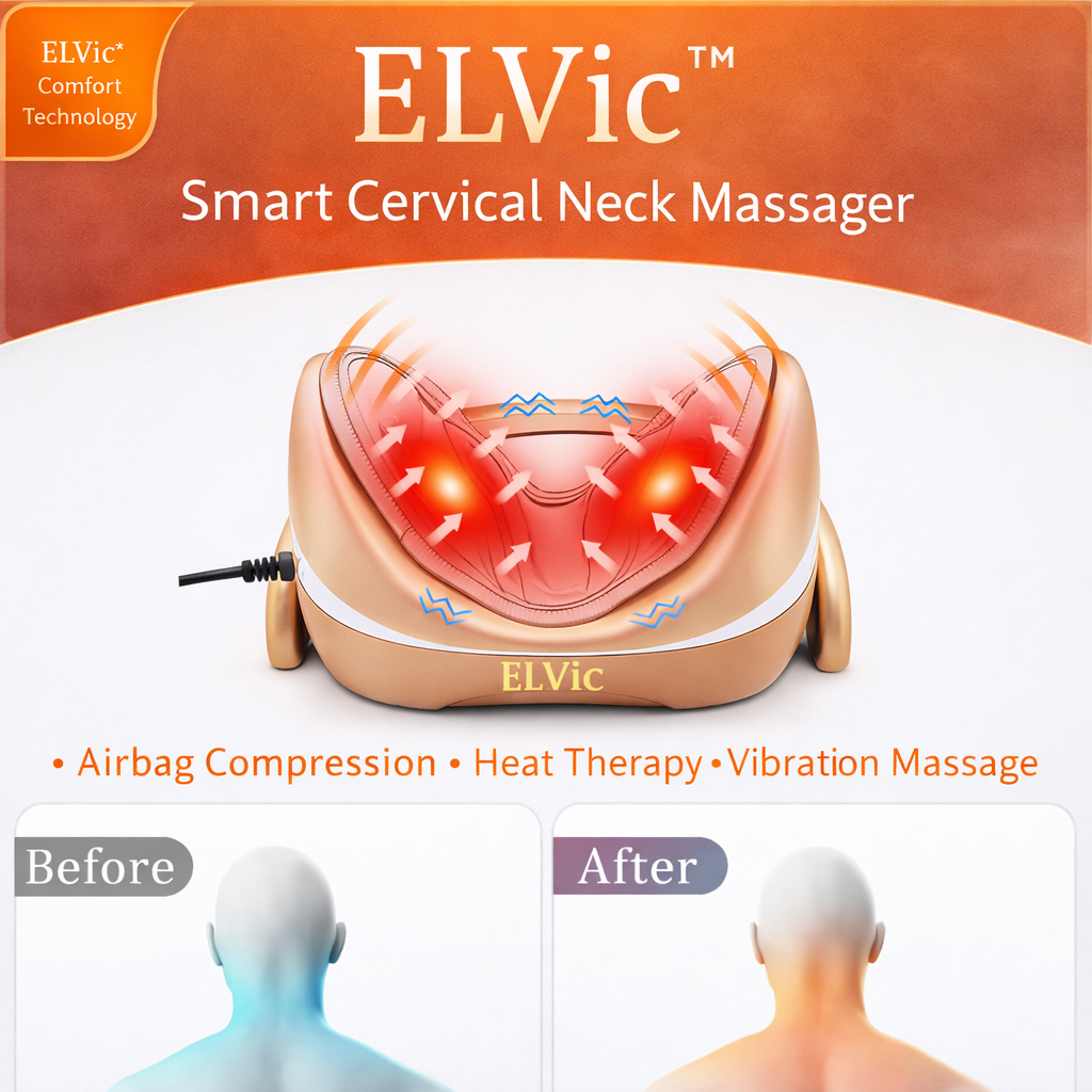 ELVic™ Smart Cervical Neck Massager – Heat & Air Traction Therapy