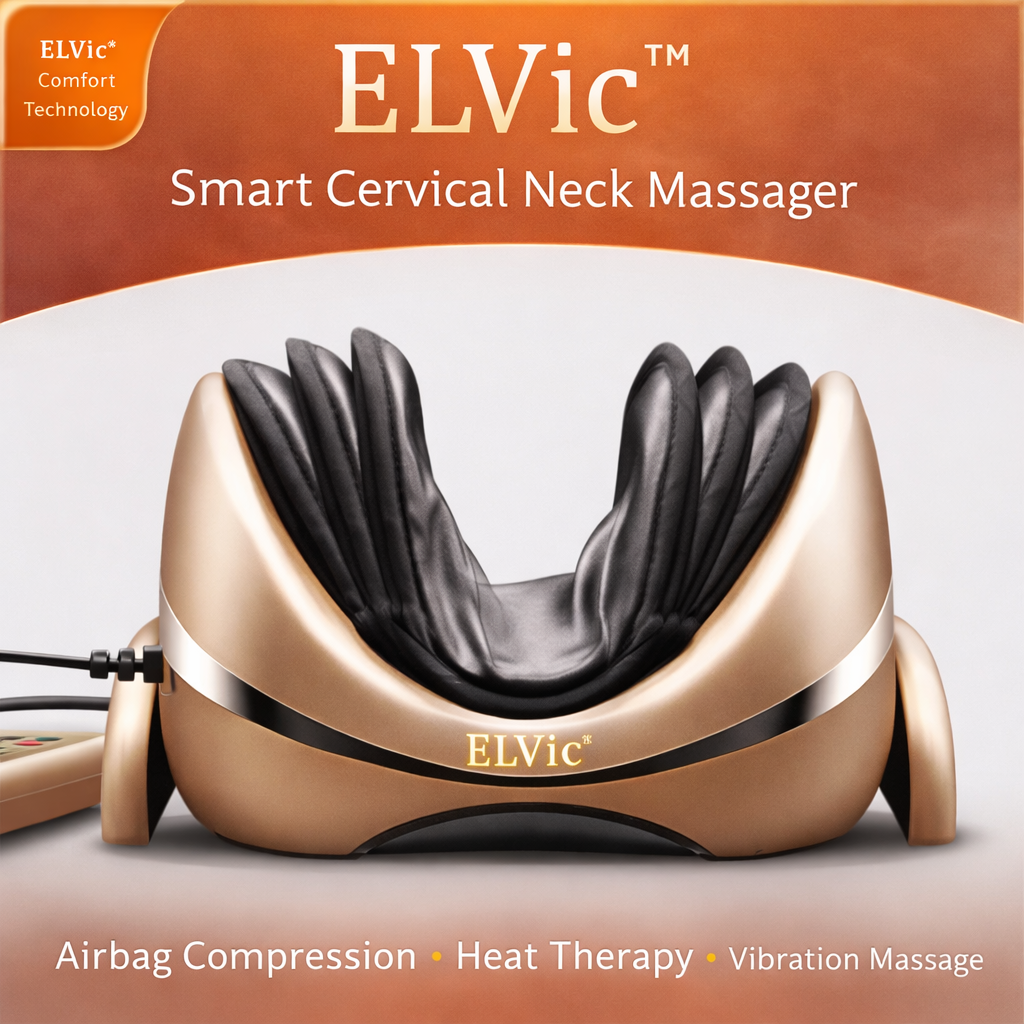 ELVic™ Smart Cervical Neck Massager – Heat & Air Traction Therapy