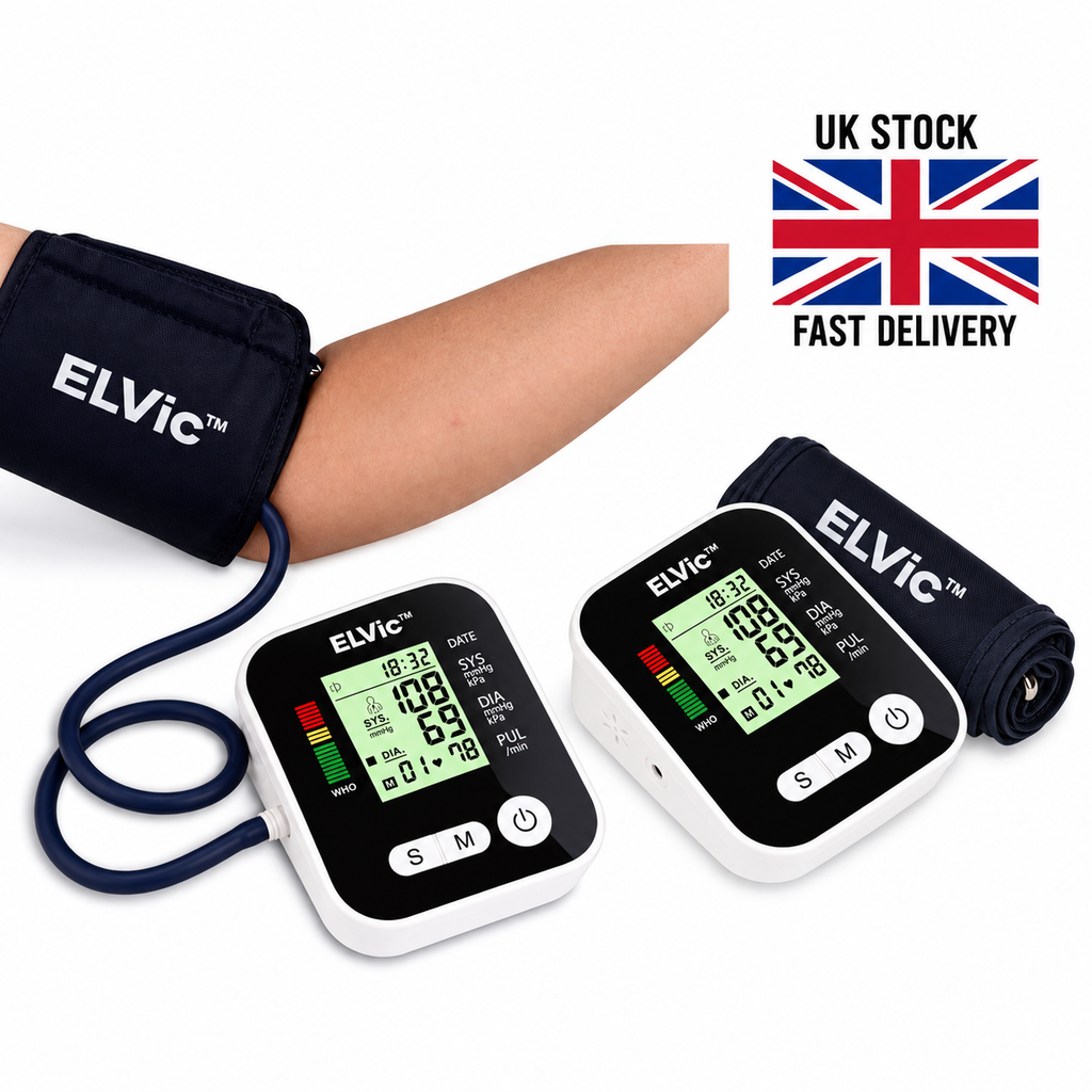 ELVic™ Digital Upper-Arm Blood Pressure & Heart Rate Monitor