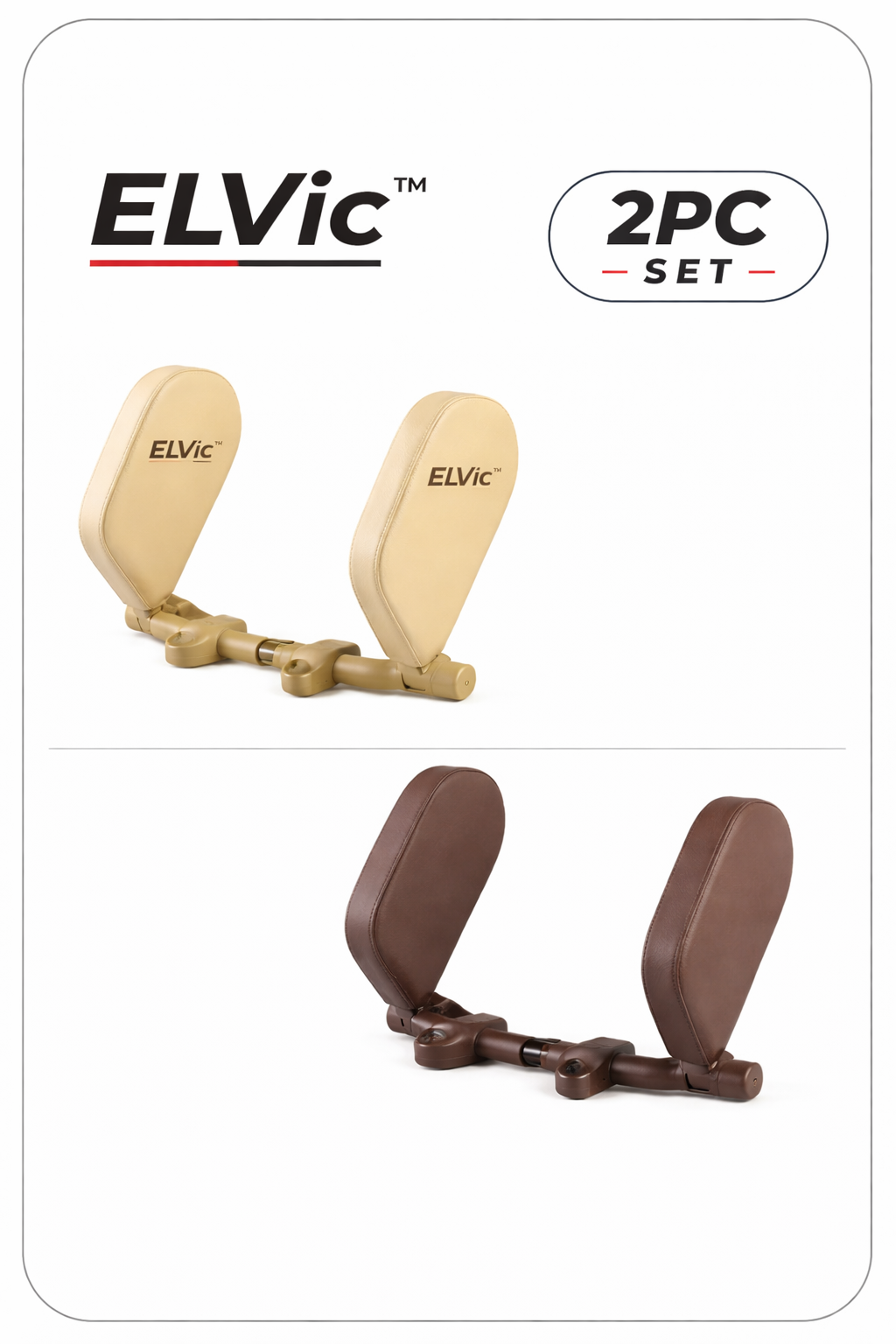 ELVic™ Adjustable Car Neck Support Pillow – Headrest for Driving & Travel Comfort